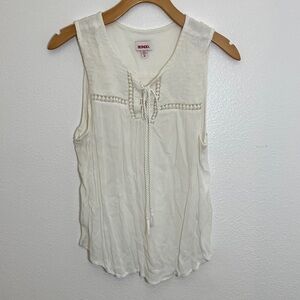 Bongo Cream Lace-Up Tank Top